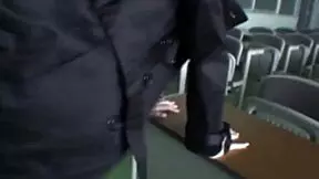 Petite Asian brunette feels intense cum eating fetish