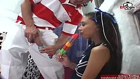 A high college young and skinny 18-year-old girl is picked for a car sexual intercourse