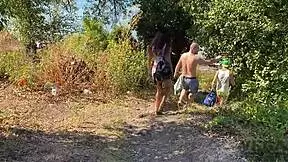 five guys cum on stupid bitch's face