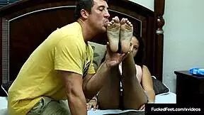 I-I mean, Tiffany Taylor foot fucks my cock with her hot ass feet!