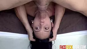 Intense Emotions In This Hardcore Face Fucking Session With A Latina Friend During Christmas Quarantine