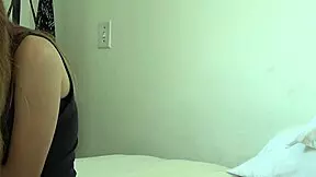 Carrie B experiences intense anal POV session with small tits on display.