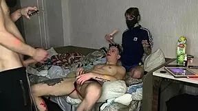 a girl and a guy fucked a friends tight ass double anal hard