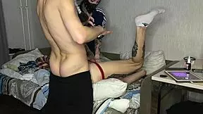 a girl and a guy fucked a friends tight ass double anal hard