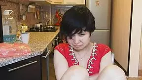 Red dress on webcam girl