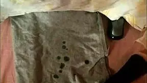 A teen guy jerks off and cums.