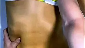 Sexy stepmother surprises shy teen stepson with lingerie!