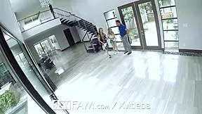 Lucky step dad fucks during movie night