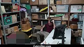 Boyfriend watches girlfriend fucked by mall cop for shoplifting