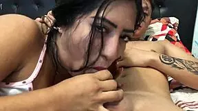 mi hermanita wakes me with sneaky cock sucking