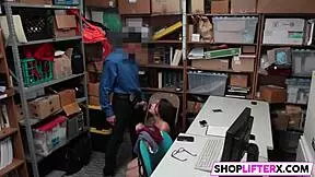why did this teen get punished with blowjob on monster cock at shop?