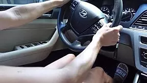 Young Petite Girl Ass Fucked in Car, Cum on Face