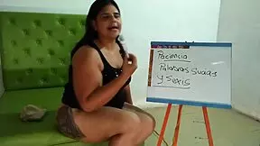 latina gordita sexy hablando sucio en mi primer video con instrucciones de masturbación
