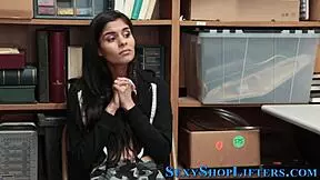 little shoplifter caught sucking and riding in the store