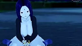 i’m so horny, raven’s big thighs guiding my jerk off in dark forest... teen titans facial, oops!