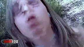 Petite Blonde Fucked By A Old Pervert In The Wood