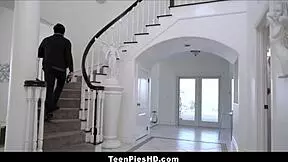 Young teen model elena koshka posing intimately for photographer in professional shoot