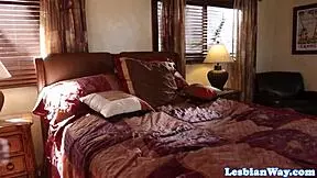 Are these beautiful lesbian teens licking and fingering each other's pussies?