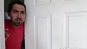 Little tattooed teen sucks monster cock before getting screwed