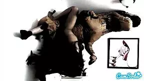 Latina step sister gets fucked by teen in dorm lesbian scene