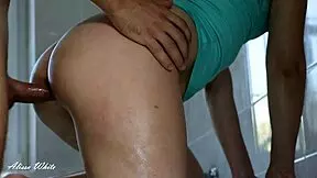 blowjob then hard doggystyle fuck in asshole with beautiful brunette