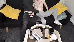 Amateur couple's intimate post-date encounter