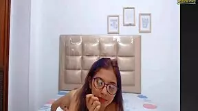 Petite latina masturbates on webcam