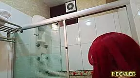 Latina teen models for friend and gets hot in hotel 😏