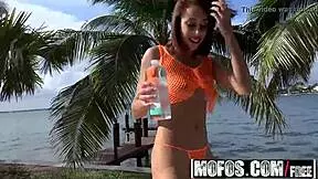 Flexible Latina Julianna Jones Covered In Oil, Ready For Anal?