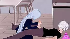 koikatsu miwa from jujutsu kaisen has sex with blowjob, handjob, riding, and cumshot uncensored