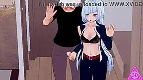 koikatsu miwa from jujutsu kaisen has sex with blowjob, handjob, riding, and cumshot uncensored