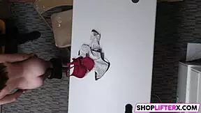 Hot Teen Shoplifter Blows Cock To Avoid Police Trouble