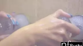 Nf busty - so, like, this horny brunette totally craves her roommate’s huge cock and cum all over her tits