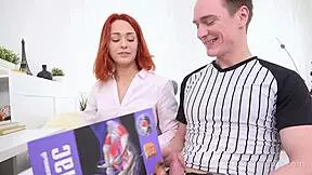 young redhead babe bent over for anal tryouts