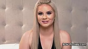 Young honey's audition with blowjob