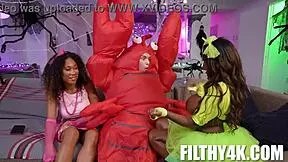 Cosplaying Stepmom Joins Unexpected Threesome With Johnny Love Naomi Foxxx Skyla Sun