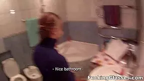 Alice, the wannabe model, gets fucked while wearing glasses.