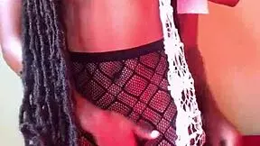 Watch this ebony teen get fucked in stockings