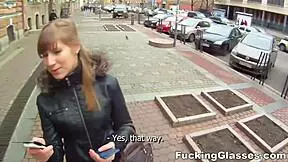 Alice, the wannabe model, gets fucked while wearing glasses.