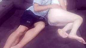 Stepbrother counts freckles as stepsister masturbates to sex