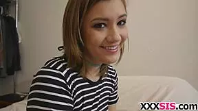 Riley Mae, Adventurous Stepsis, Sucks Monster Cock and Gets Ass Fucked