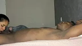 Oral sex before sleep with big black cock