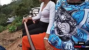 Elephant Ride In Thailand With Amateur Teen Couple Having Sex After