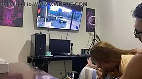 Sucking him during video game