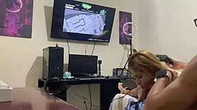 Sucking him during video game