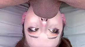 Beautiful European Teen With Pigtails Getting Facefucked Balls Deep Throatpie Cumshot.