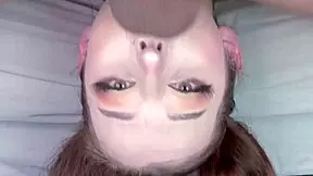 Beautiful European Teen With Pigtails Getting Facefucked Balls Deep Throatpie Cumshot.