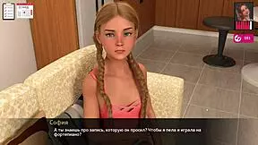 3D blonde masturbation and cumming