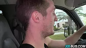 Luna Star takes over the bus and fucks two cocks.