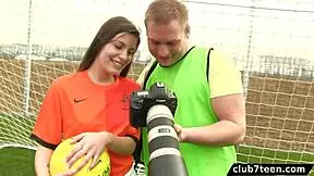 teen footballer fucks photographer outdoors